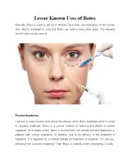 Lesser Known Uses of Botox