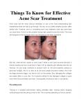 Things To Know for Effective Acne Scar Treatment PowerPoint PPT Presentation