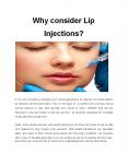 Why consider Lip Injections? PowerPoint PPT Presentation