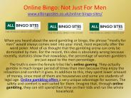 Online Bingo: Not Just For Men