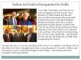 Indian Art Festival Inaugurated in Delhi PowerPoint PPT Presentation
