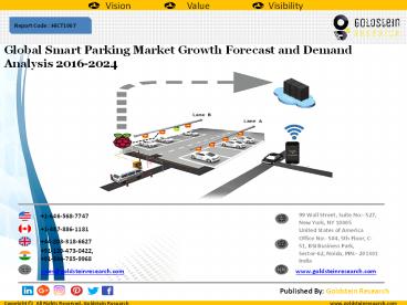 Global Smart Parking Market Growth Forecast and Demand Analysis 2016-2024