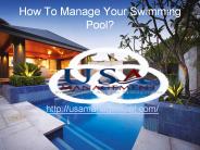 How To Manage Your Swimming Pool?