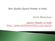 Best Quality Quartz Powder in India