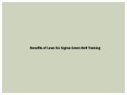 six sigma certified training