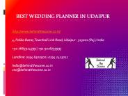 Best Wedding Planner in Udaipur