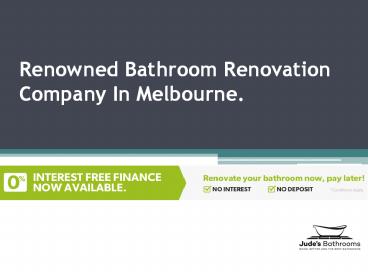 Best Bathroom Remodeling Company In Melbourne.