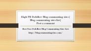 Blog commenting sites list | Post a comment