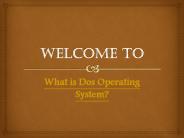 What is Dos Operating System