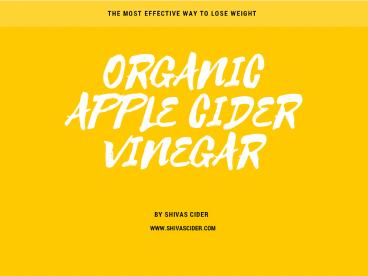 Organic Apple Cider Vinegar