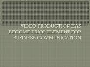Video Production Services