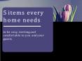 5 Items Every Home Needs PowerPoint PPT Presentation