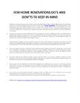 FEW HOME RENOVATIONS DO’S AND DON’TS TO KEEP IN MIND PowerPoint PPT Presentation