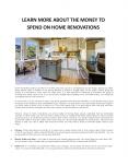 LEARN MORE ABOUT THE MONEY TO SPEND ON HOME RENOVATIONS PowerPoint PPT Presentation