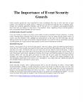 The Importance of Event Security Guards PowerPoint PPT Presentation