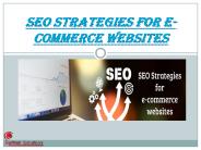 SEO Strategies for e-commerce website