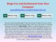 Bingo Fun and Excitement from Your Computer