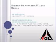 Kitchen Showroom in Udaipur Design