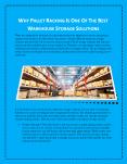 Why Pallet Racking Is One Of The Best Warehouse Storage Solutions PowerPoint PPT Presentation