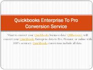 QB Recovery - Enterprise To Pro Conversion Service