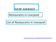Restaurants in Liverpool