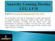 Anarchy Destiny Forums | Find Partners and Players Quickly