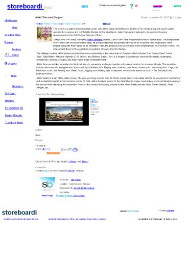 Adani Samsara floors