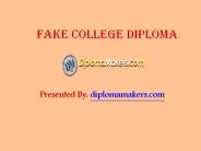 Fake College Diploma