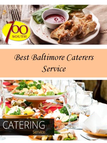 Best Baltimore Caterers Service