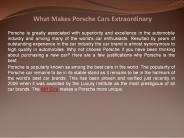 What Makes Porsche Cars Extraordinary
