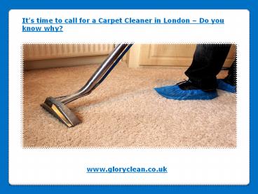 Carpet Cleaner in London