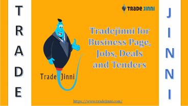 Tradejinni | Business Page, Jobs, Deals & Tenders