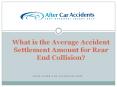 What is Average Settlement Amounts for Rear End Collision? PowerPoint PPT Presentation