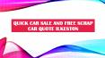 Quick Car Sale and Free Scrap Car Quote Ilkeston PowerPoint PPT Presentation