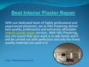 Best Interior Plaster Repair