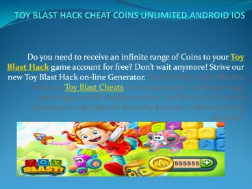 TOY BLAST HACK CHEAT COINS UNLIMITED ANDROID IOS