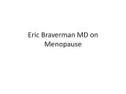 Eric Braverman MD on Menopause