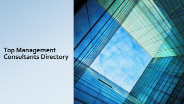 Top Management Consultants Directory