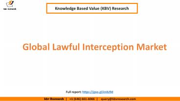 Global Lawful Interception Market Growth