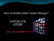 How to Disable Adobe Update Manager?