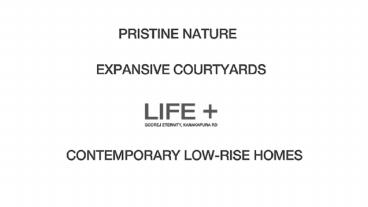 Godrej life Plus at eternity kanakapura road bangalore