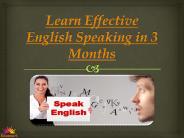 Learn Effective English Speaking in 3 Months