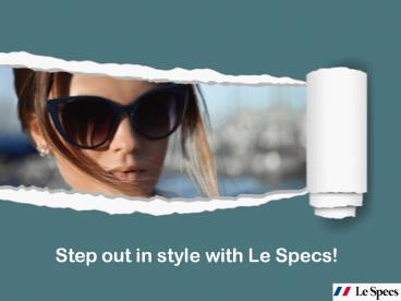 Buy Sunglasses online | Buy Le Spec online