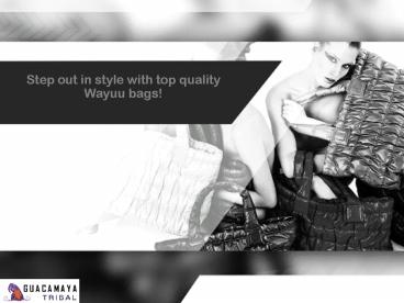 Step out in style with top quality Wayuu bags!