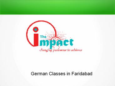 German Classes in Faridabad