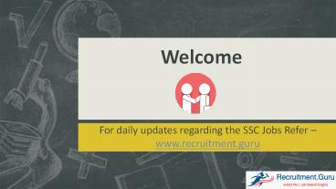 SSC Jobs Notification Details