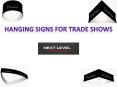 Hanging Signs for Trade shows Next Level Displays PowerPoint PPT Presentation