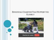 Beneficial Charities That Support the Elderly