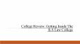 College review: getting inside the​ ils law college​ PowerPoint PPT Presentation