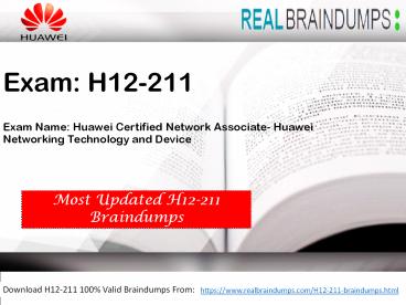 Huawei H12-211 Braindumps